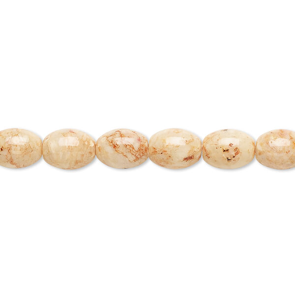 Riverstone 1pkg1, oval bead 15.5-16 inch 8x6mm image number 0
