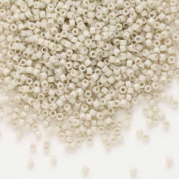 Seed bead, Delica®, glass, pkg/7.5g, #11 round, opaque glazed luster linen (DB-0261). image number 0