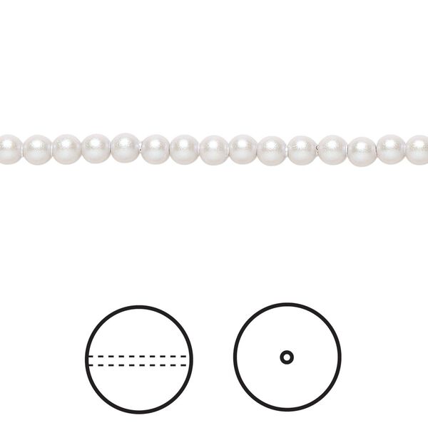 Pearl 100pk iridescent dove grey, Crystal Passions® 3mm round 5810 image number 0