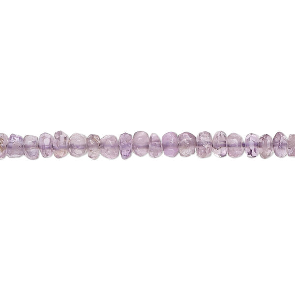 Amethyst 1pkg1, hand-cut faceted rondelle bead natural 14 inch 3x1mm-5x3mm image number 0