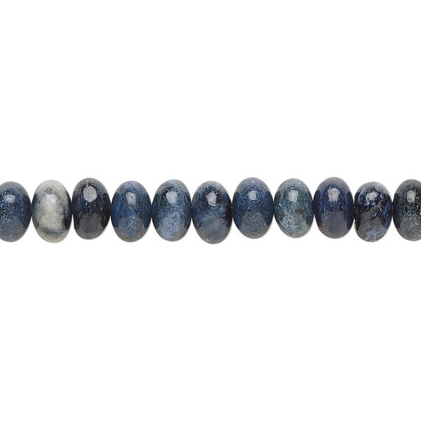Dumortierite 1pkg1, hand-cut rondelle bead natural B grade, 15.5-16 inch 6x4mm image number 0
