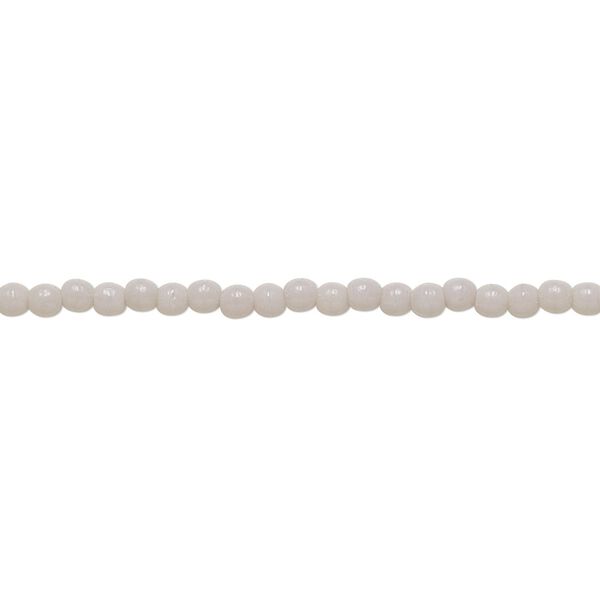 Bead, Czech pressed glass, opaque grey, 2mm round. Sold per 15-1/2" to 16" strand. image number 0