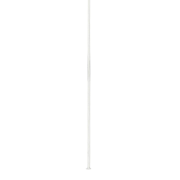 Head pin, sterling silver, 2 inches, 26 gauge. Sold per pkg 10. image number 0