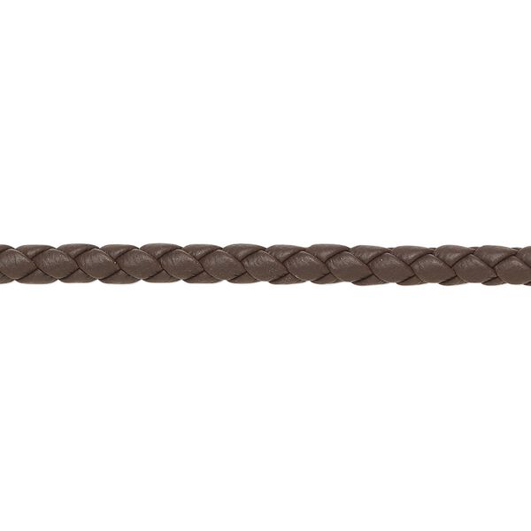 Bolo cord, leatherette, matte brown, 3mm braided round. Sold per 5-yard section. image number 0