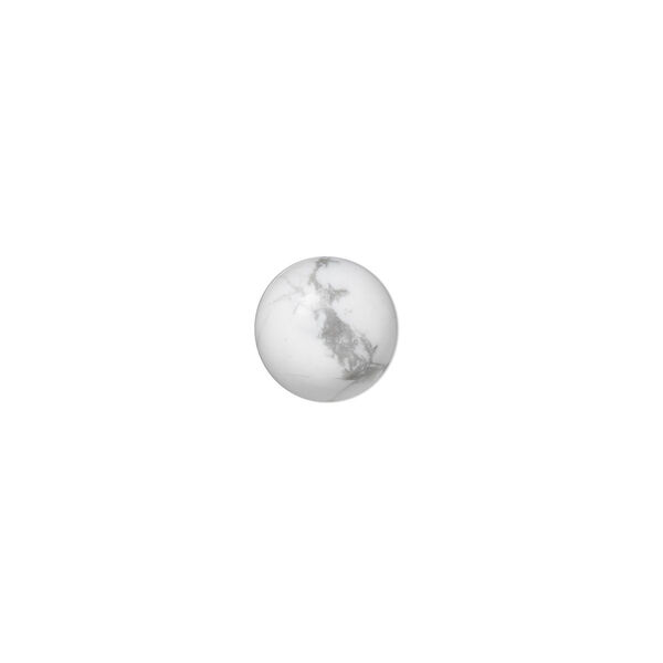 Howlite 1pkg10, calibrated round cab natural 8mm image number 0
