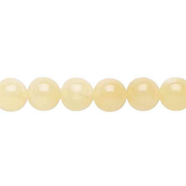 Yellow calcite 1pkg1, round bead 15.5-16 inch 8mm image number 0
