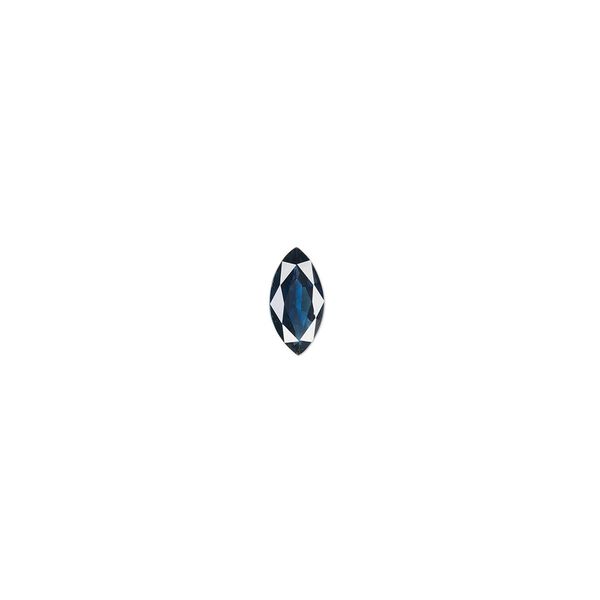 Blue sapphire 1pkg1, hand-cut faceted marquise gem 8x4mm image number 0