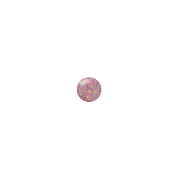 Cabochon, "opal" (silica and epoxy) (man-made), Mexican brown, 6mm calibrated round. Sold individually. image number 0