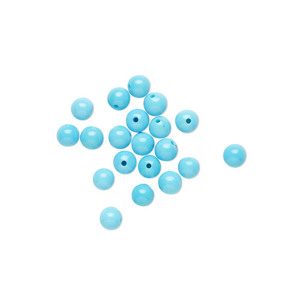 Sleeping beauty turquoise 1pkg20, round bead natural 3mm image number 0