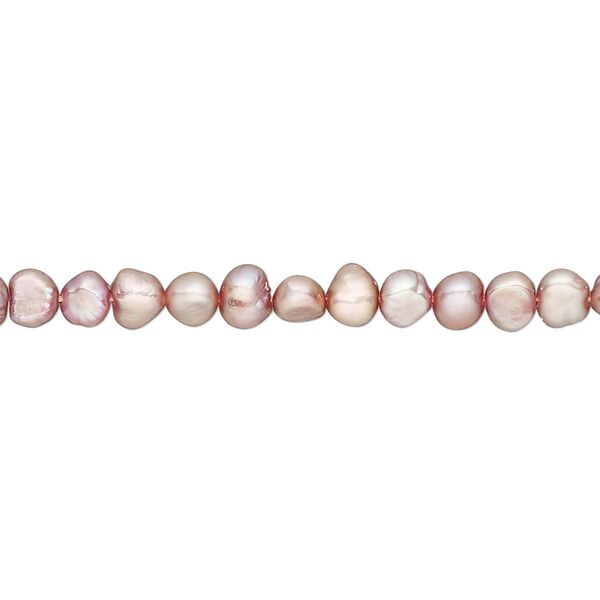 Pearl, cultured freshwater pearl (dyed), orchid, 3-4mm flat-sided potato, D grade, Mohs hardness 2-1/2 to 4. Sold per 15-inch strand, approximately 105 beads. image number 0