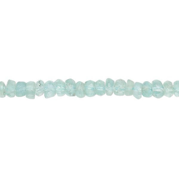Apatite 1pkg1, hand-cut tumbled faceted rondelle bead natural 12 inch 3x1mm-4x3mm image number 0