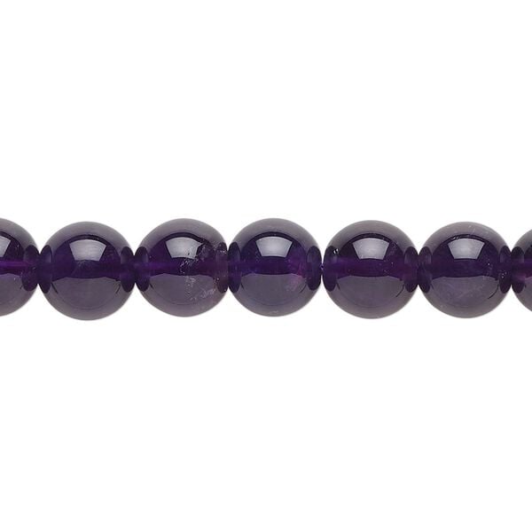 Amethyst 1pkg1, round bead natural 15.5-16 inch 8mm image number 0