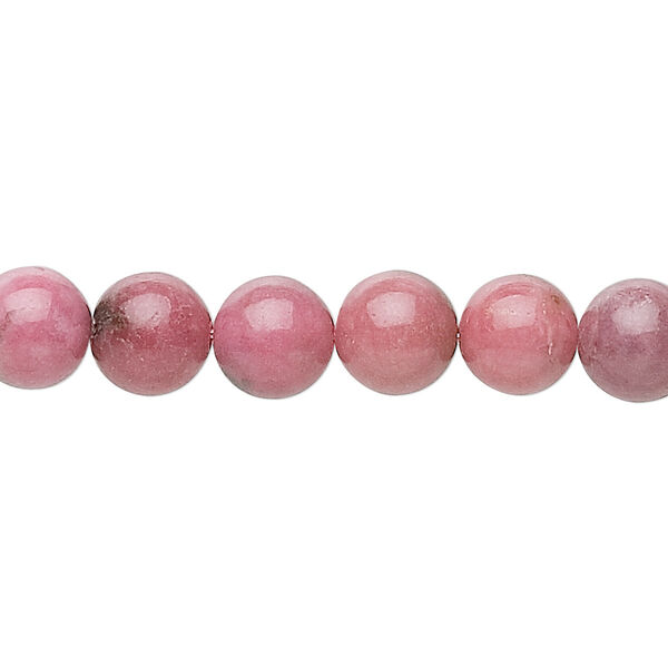 Rhodonite 1pkg1, round bead natural 15.5-16 inch 8mm image number 0