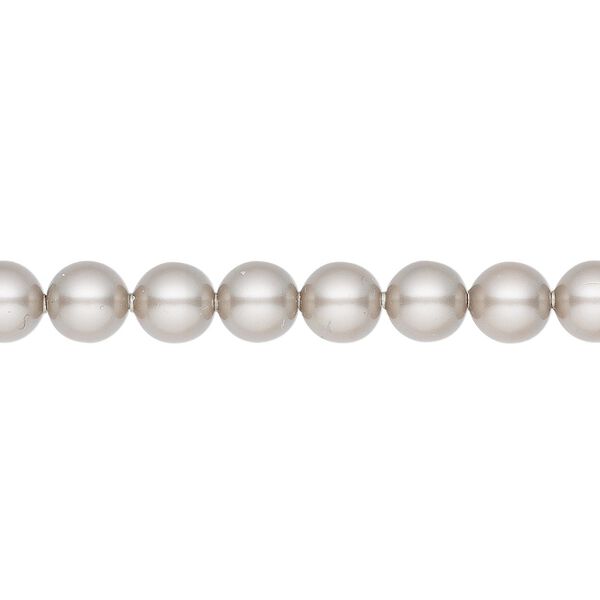 Pearl 500pk platinum, Swarovski® 6mm round 5810 image number 0