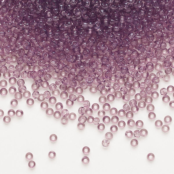 Seed bead, Preciosa Ornela Czech glass, pkg/500g, #11 rocaille, transparent light amethyst, (20010). image number 0