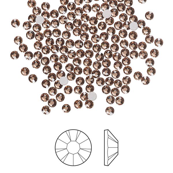Flat back 1pkg1440, dusty rose foil back Preciosa MAXIMA Czech crystal rhinestone 2.1-2.3mm chaton rose round SS7 image number 0
