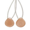 Peach moonstone 1pkg2, hand-cut top-drilled puffed teardrop bead natural 14x14mm image number 0