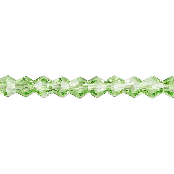 Bead 1pk transparent lime green, Celestial Crystal® 6mm bicone 15.5-16 inch image number 0