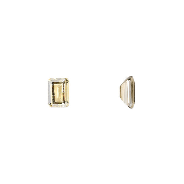 Citrine 1pkg1, hand-cut faceted emerald-cut gem 7x5mm image number 0