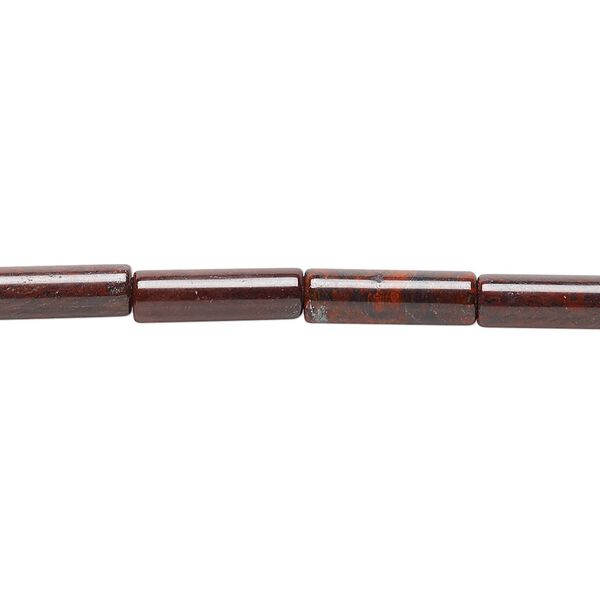 Brecciated jasper 1pkg1, tube bead natural 15.5-16 inch 13x4mm image number 0