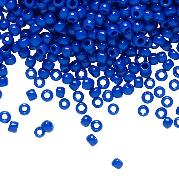 Seed bead, TOHO BEADS®, glass, pkg/50g, #8 round, opaque navy blue (TR-08-48). image number 0