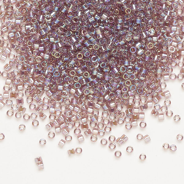 Seed bead, Delica®, glass, pkg/7.5g, #11 round, translucent rainbow smoky amethyst (DB-0173). image number 0