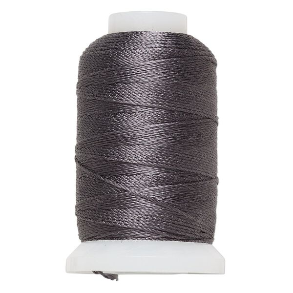 Thread, Purely Silk™, dark grey, size FF. Sold per 115-yard spool. image number 0