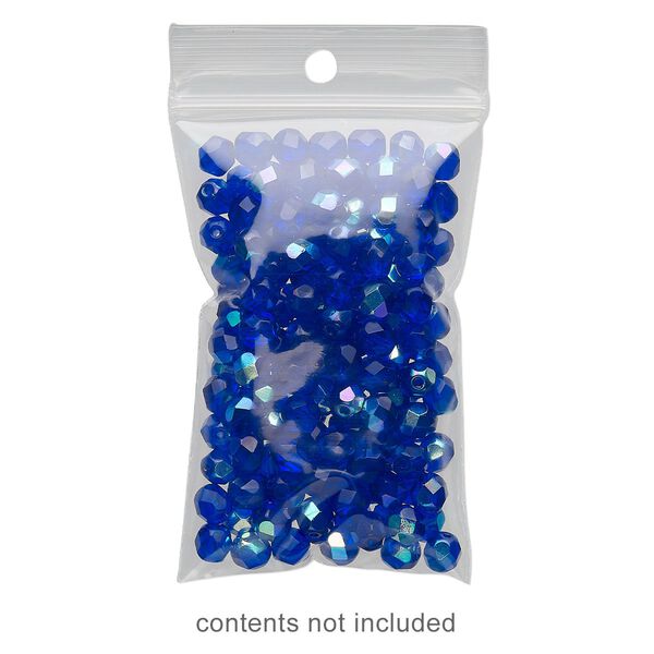 Bag, Tite-Lip™, plastic, clear, 2x3-inch top zip with hole. Sold per pkg of 100. image number 0