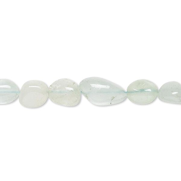 Aquamarine 1pkg1, pebble bead 14 inch medium image number 0
