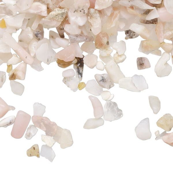 Pink opal 1pkg1, undrilled tumbled polished inlay chip natural 2 oz mini image number 0