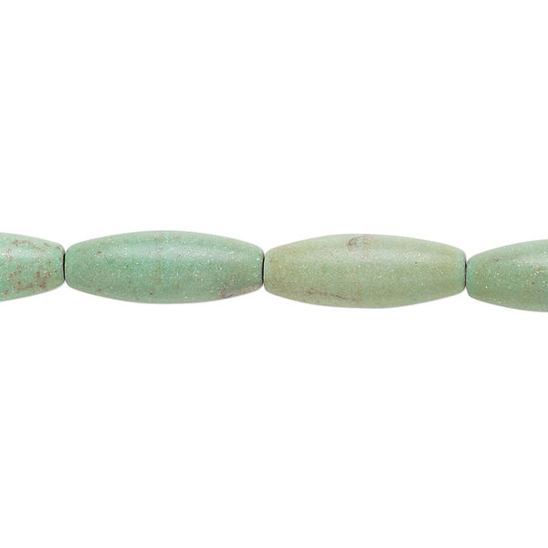 Magnesite 1pkg1, matte oval bead 15 inch 14x5mm-16x6mm image number 0