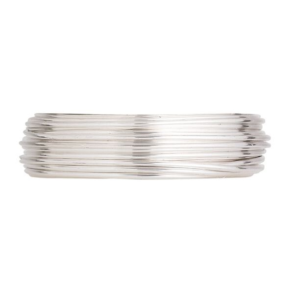 Wire, Argentium® silver, half-hard, round, 20 gauge. Sold per pkg of 5 feet. image number 0