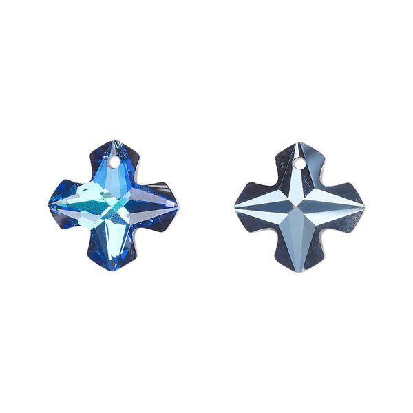Drop 2pk tropical blue, Celestial Crystal® 14mm Greek cross image number 0