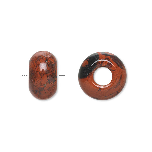 Brecciated jasper 1pkg2, rondelle bead natural 14x8mm Dione® image number 0