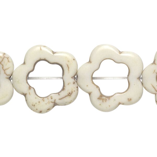 Magnesite 1pkg1, open flower bead 15 inch 18-20mm image number 0