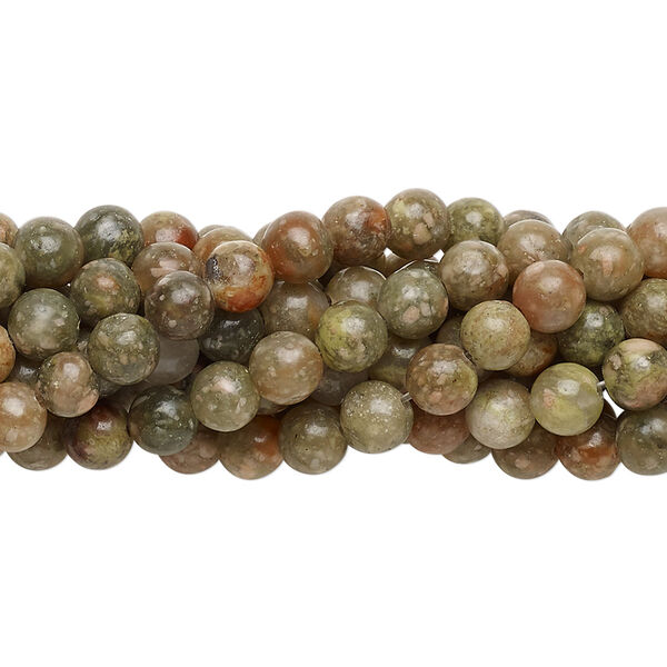 Autumn jasper 1pkg10, round bead natural 15.5-16 inch 4mm image number 0