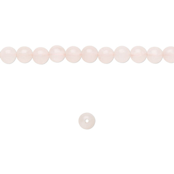 Rose quartz 1pkg1, round bead 15.5-16 inch 4mm image number 0