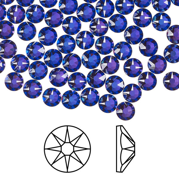 Flat back 1440pk crystal heliotrope foil back, Swarovski® 4.6-4.8mm rose round SS20 2088 image number 0