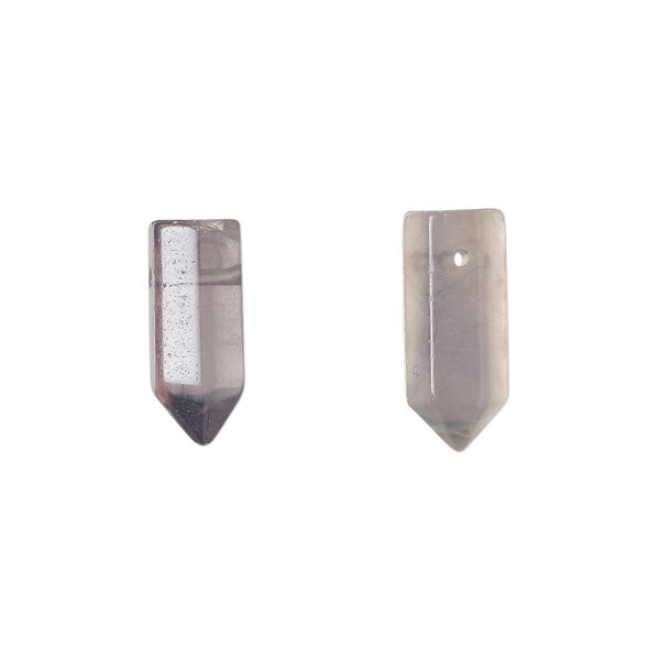 Bead, rainbow fluorite (natural), 16x5mm-19x6mm hand-cut top-drilled point, B grade, Mohs hardness 4. Sold per pkg of 2. image number 0