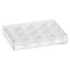 Organizer, clear plastic, 6-3/8 x 4-7/8 x 1 inch rectangle with 12 containers. Sold individually. image number 1