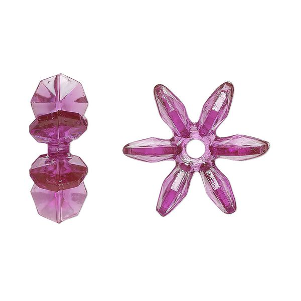 Bead, acrylic, transparent dark purple, 18x7mm paddle wheel. Sold per pkg of 250. image number 0