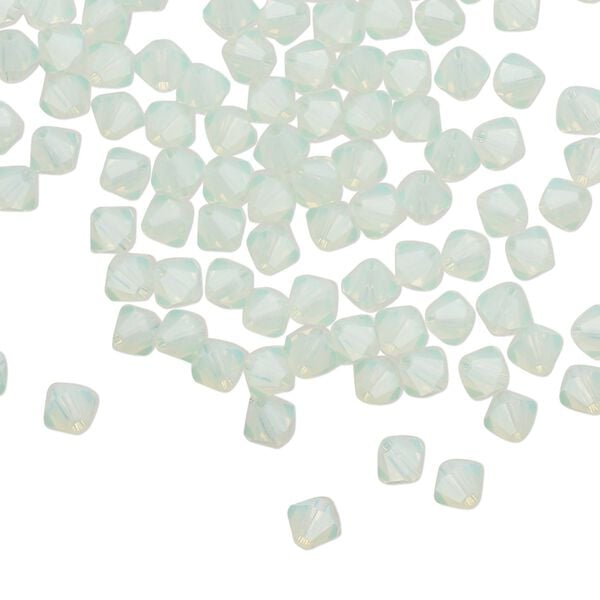 Bead 720pk chrysolite opal, Preciosa Czech crystal 4mm bicone image number 0
