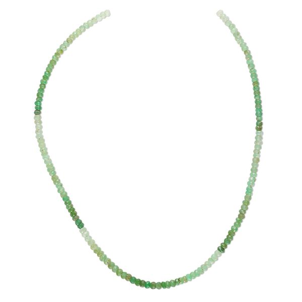 Chrysoprase 1pkg1, hand-cut faceted rondelle bead natural 15.5-16 inch 4x3mm image number 0