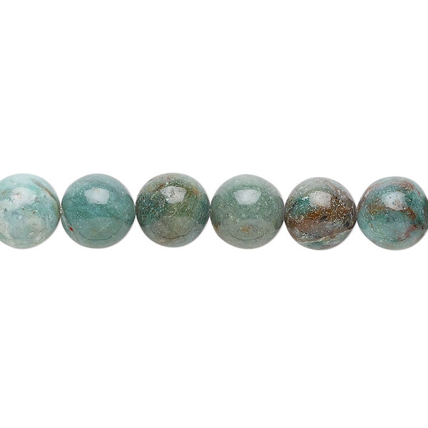 African "jade" 1pkg1, round bead natural light to medium 15.5-16 inch 8mm image number 0