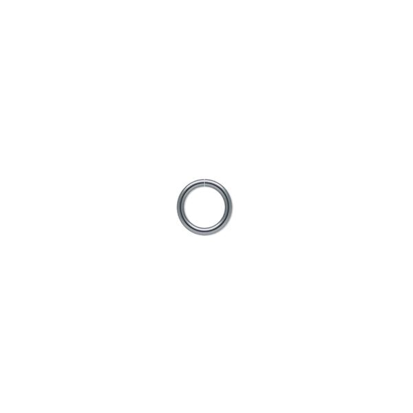 Jump ring, gunmetal-plated brass, 6mm round, 4.4mm inside diameter, 20 gauge. Sold per pkg of 1,000. image number 0