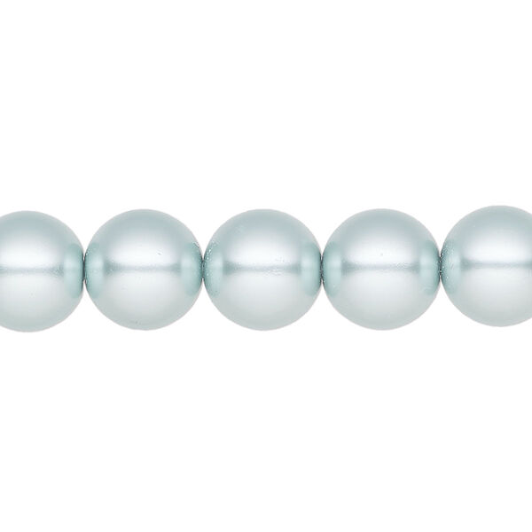 Pearl 50pk light blue, Preciosa Czech crystal 10mm round image number 0