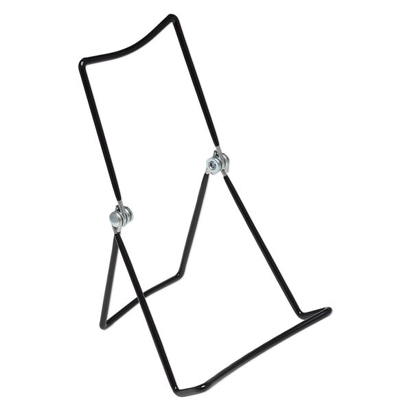 Display, vinyl and galvanized steel, black, 8 x 5 x 5 inches with easel and 1-1/4 inch lip. Sold individually. image number 0