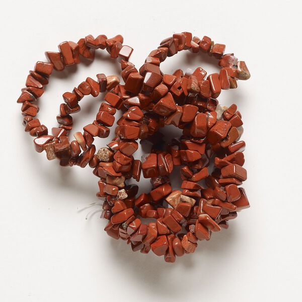 Red jasper 1pkg1, chip bead natural 32 inch small to large image number 0