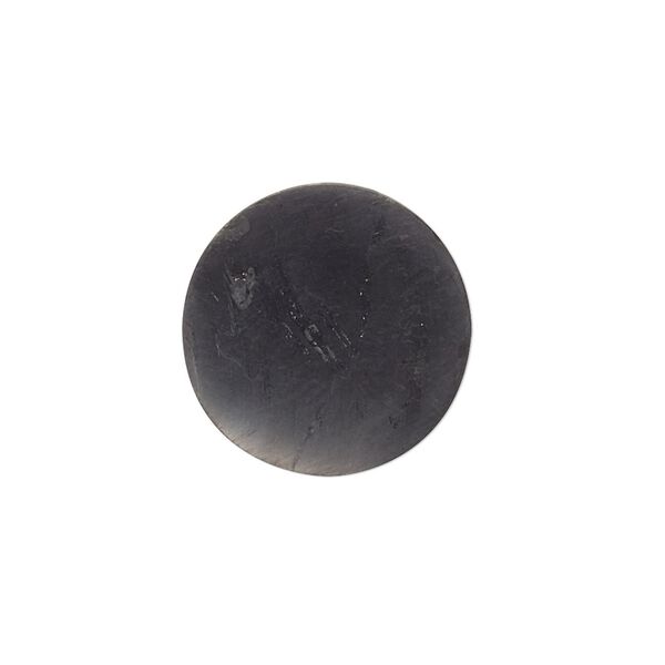 Shungite 1pkg1, undrilled round disc cell phone plate natural 20mm image number 0