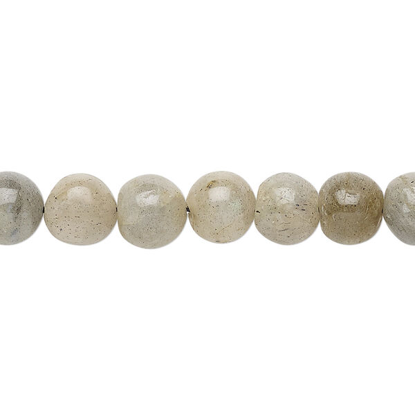 Labradorite 1pkg1, hand-cut round bead natural 13 inch 6-8mm image number 0